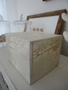 crackle glaze box after recycling