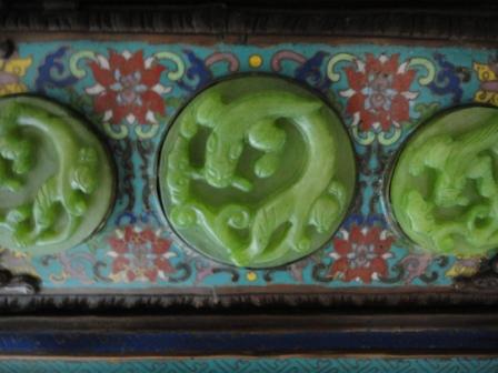 jade on tibetan incense burner